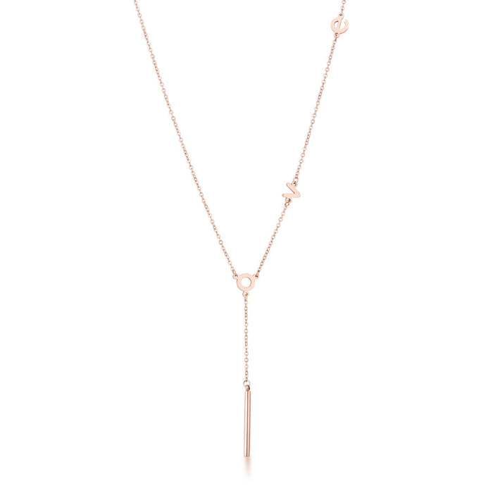Stainless Steel LOVE Necklace by Avera Group