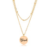 Delicate Gold Plated Necklace Blessed