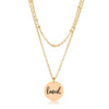 Delicate Gold Plated Necklace Loved
