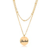 Avera Delicate Gold Plated Necklace Thankful Pendant