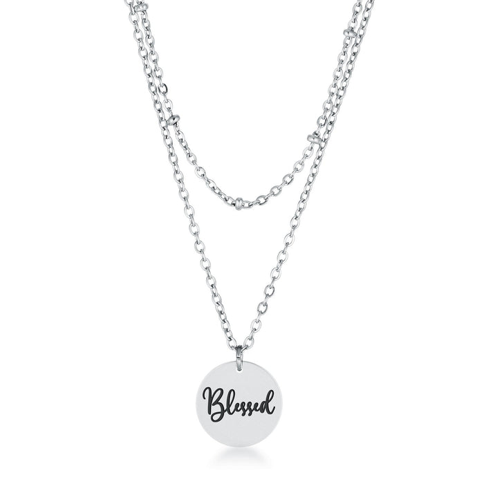 Avera Delicate Silver Plated Necklace Blessed Pendant by Avera Group