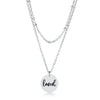 Avera Delicate Silver Plated Necklace Loved Pendant