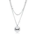 Avera Delicate Silver Plated Necklace Loved Pendant by Avera Group