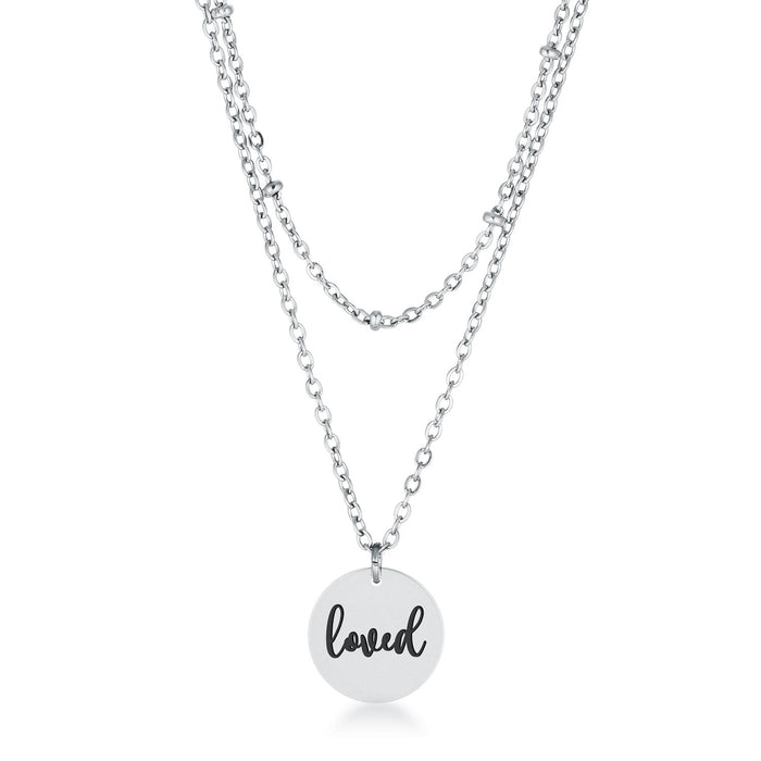 Avera Delicate Silver Plated Necklace Loved Pendant by Avera Group