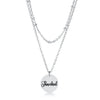 Avera Delicate Silver Plated Necklace Thankful Pendant