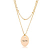 Avera Double Chain Hope Necklace In Radiant Gold