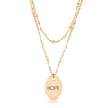 Avera Double Chain Hope Necklace In Radiant Gold by Avera Group