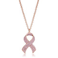 Avera Cz Pave Ribbon Necklace In Radiant Gold Finish by Avera Group