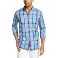 Club Room Mens Herringbone Plaid Pocket Shirt by Vanessa Jane