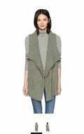 kensie Women's Bobble Fur Vest, New Olive, Size Small by Vanessa Jane