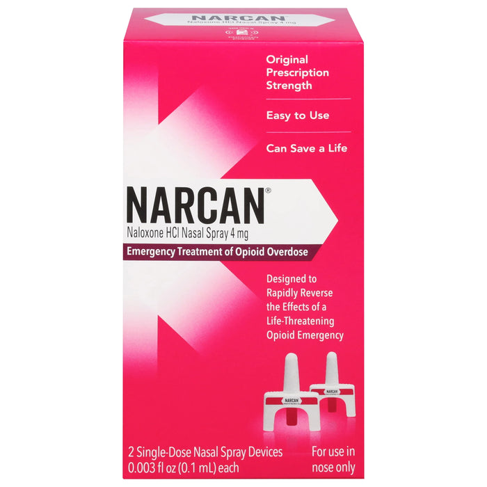 NARCAN Nasal Spray 4 mg, Emergency Treatment of Opioid Overdose, 2 Single-Dose Devices by Pasteur Pharmacy