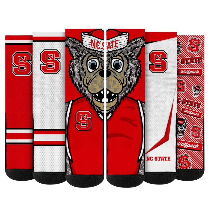 NC State Wolfpack - Super Fan Bundle 5-Pack by Rock 'Em Socks