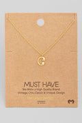 Initial Stone Pendant Necklace by Boutique 23
