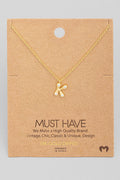 Initial Stone Pendant Necklace by Boutique 23