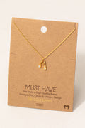 Initial Stone Pendant Necklace by Boutique 23