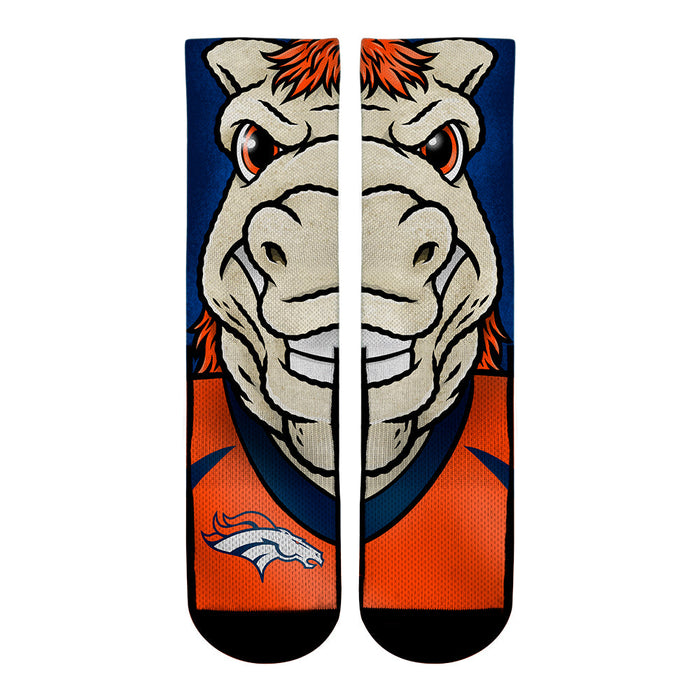 Denver Broncos - Split Face Mascot by Rock 'Em Socks