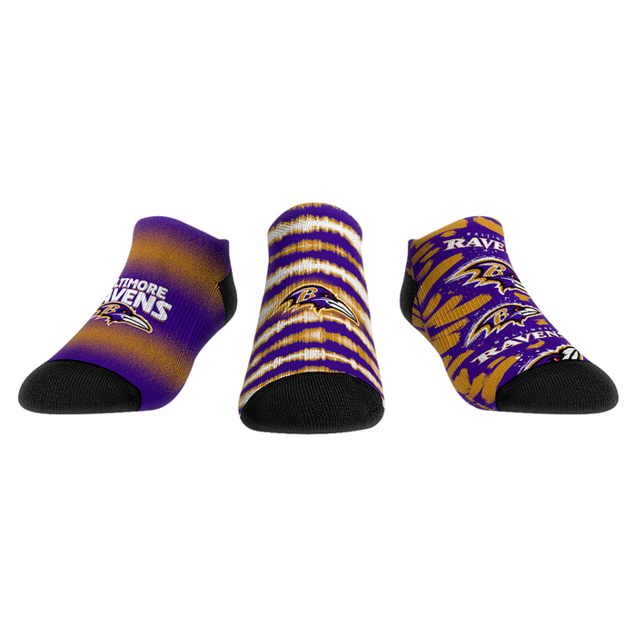 Baltimore Ravens - Low Cut - Make Some Noise (3-Pack) by Rock 'Em Socks