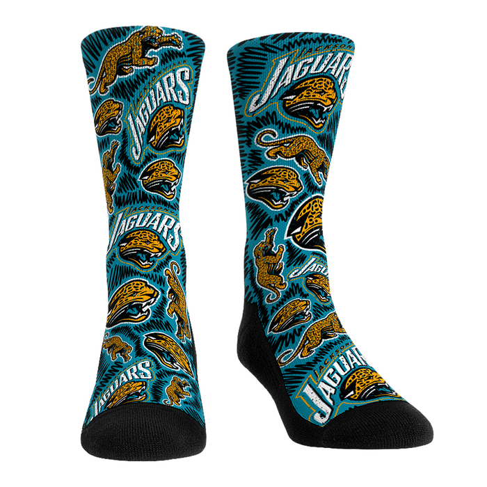 Jacksonville Jaguars - Throwback Logo Sketch by Rock 'Em Socks