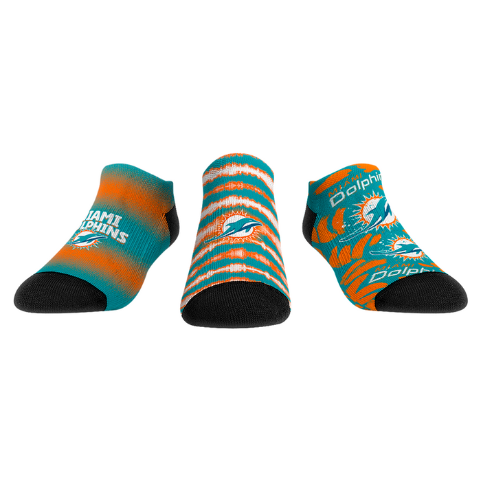 Miami Dolphins - Low Cut - Make Some Noise (3-Pack) by Rock 'Em Socks