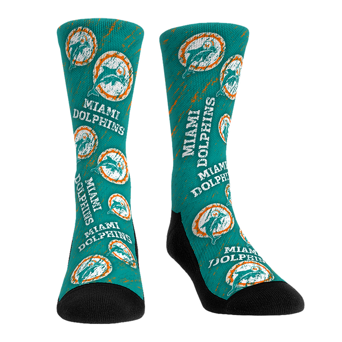 Miami Dolphins - Throwback All-Over by Rock 'Em Socks