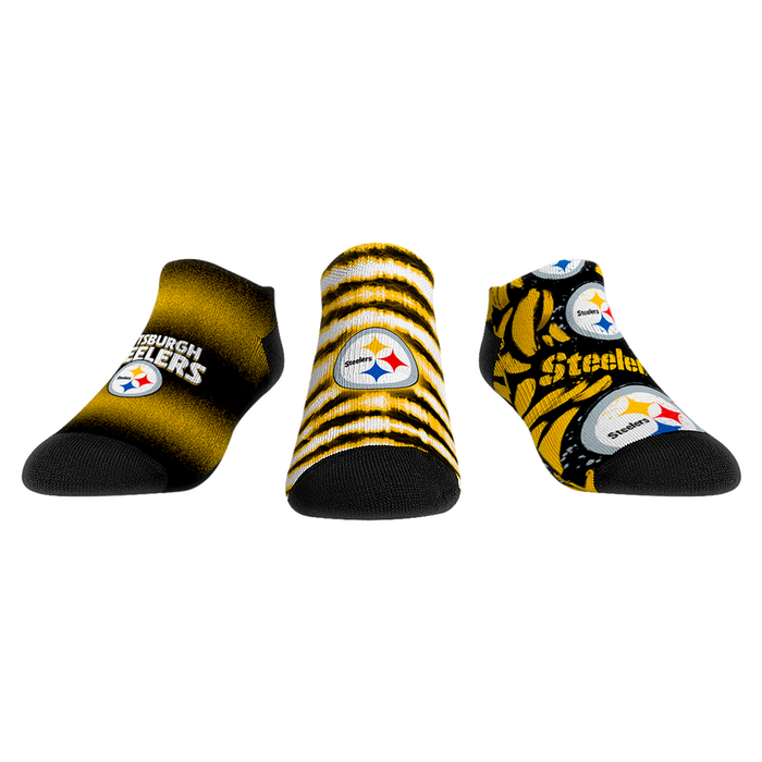 Pittsburgh Steelers - Low Cut - Make Some Noise (3-Pack) by Rock 'Em Socks