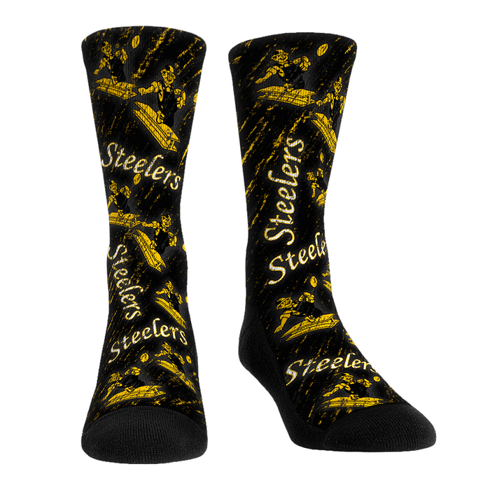 Pittsburgh Steelers - Throwback All-Over by Rock 'Em Socks