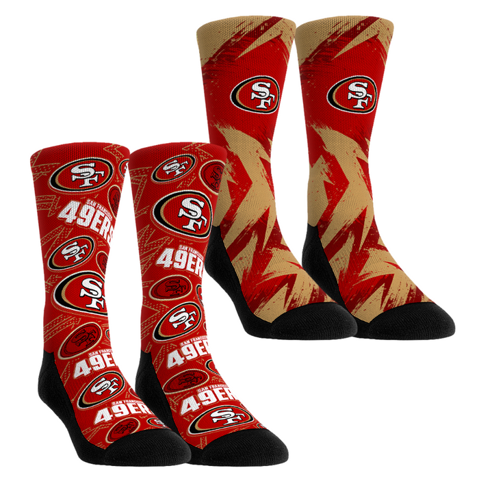 San Francisco 49ers - Game Day 2-Pack by Rock 'Em Socks