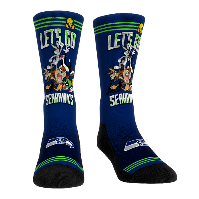 Seattle Seahawks - Looney Tunes - Team Pile Up by Rock 'Em Socks