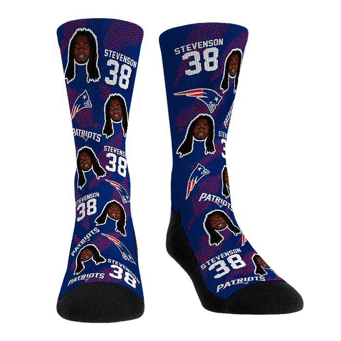 Rhamondre Stevenson - New England Patriots - Football Guy by Rock 'Em Socks