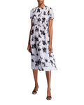 Michael Kors Pintuck Floral Print Short Sleeve Dress by Vanessa Jane