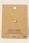 Mini Stud Rhinestone Pendant Necklace