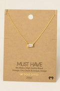 Mini Stud Rhinestone Pendant Necklace by Boutique 23