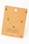 Dainty Chain Link Bead Station Necklace