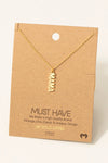 Gold Dipped Flat Mama Pendant Necklace