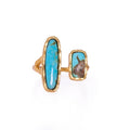 Deco Twin Stone Ring - Turquoise by Christina Greene