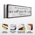 Joshua 24:15 - We Will Serve The Lord Sign II by Tailored Canvases