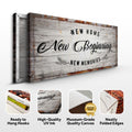 New Home, New Beginning Sign by Tailored Canvases