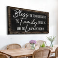Bless The Food Before Us And The Love Between Us Sign III by Tailored Canvases