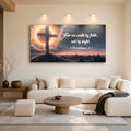 2 Corinthians 5:7 - For We Walk By Faith Not By Sight Faith Sign by Tailored Canvases