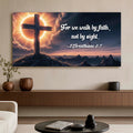 2 Corinthians 5:7 - For We Walk By Faith Not By Sight Faith Sign by Tailored Canvases
