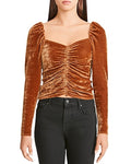 Bb Dakota Ruched Velvet Top by Vanessa Jane
