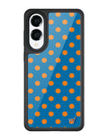 Polka Dot | Blue and Orange Samsung Galaxy Case by Wildflower Cases