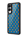 Polka Dot | Blue and Orange Samsung Galaxy Case by Wildflower Cases