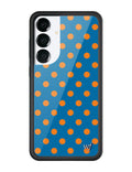 Polka Dot | Blue and Orange Samsung Galaxy Case by Wildflower Cases