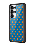 Polka Dot | Blue and Orange Samsung Galaxy Case by Wildflower Cases
