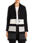 Karl Lagerfeld Paris Long Colorblock Jacket, Size Medium by Vanessa Jane