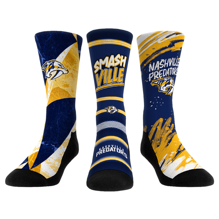 Nashville Predators - Power Play 3-Pack by Rock 'Em Socks