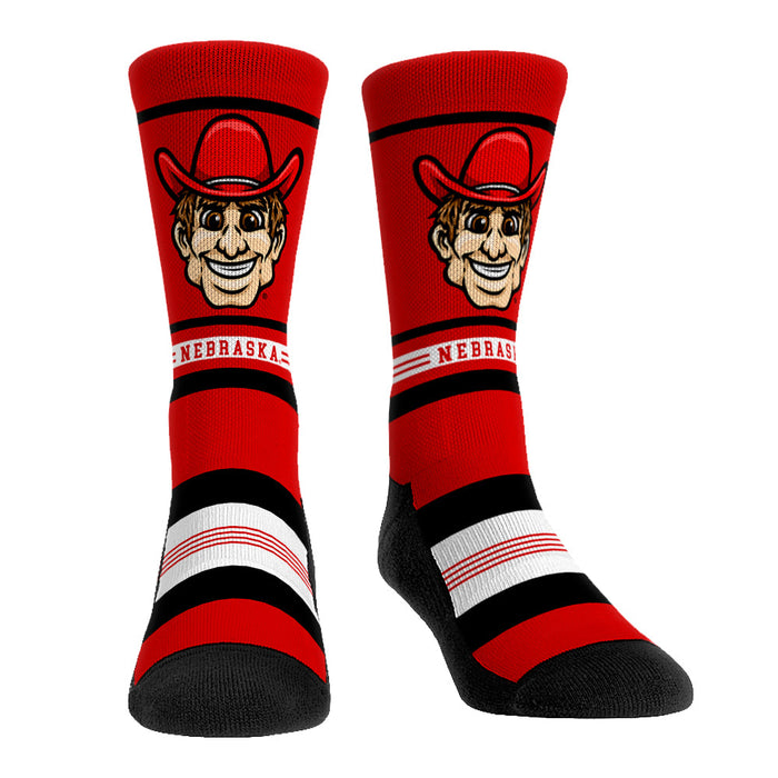 Nebraska Huskers - Game Face Mascot by Rock 'Em Socks