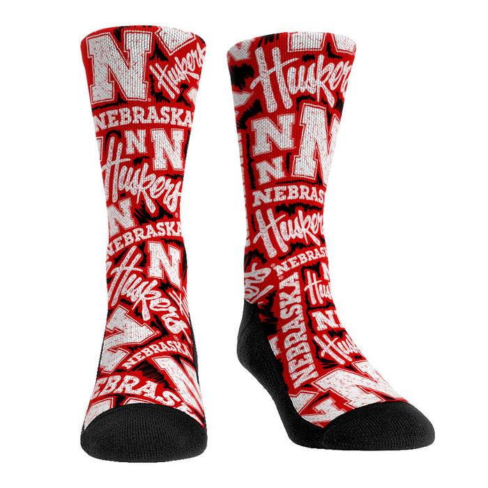 Nebraska Huskers - Logo Sketch by Rock 'Em Socks