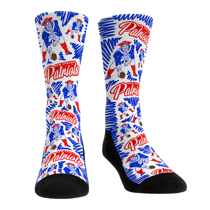 New England Patriots - Throwback Logo Sketch by Rock 'Em Socks
